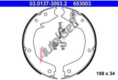 ATE Sada brzdovch elist - parkovac brzda AT 653003, 03.0137-3003.2