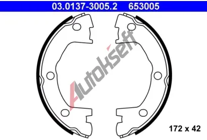 ATE Sada brzdovch elist - parkovac brzda AT 653005, 03.0137-3005.2