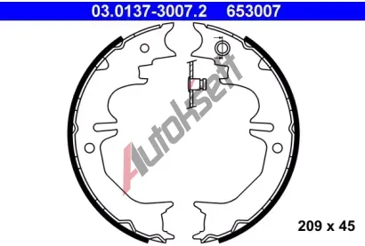 ATE Sada brzdovch elist - parkovac brzda AT 653007, 03.0137-3007.2