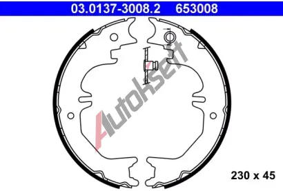 ATE Sada brzdovch elist - parkovac brzda AT 653008, 03.0137-3008.2