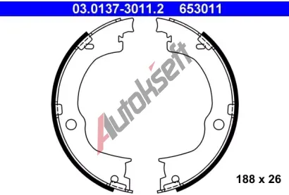 ATE Sada brzdov�ch �elist� - parkovac� brzda AT 653011, 03.0137-3011.2
