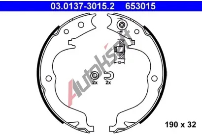 ATE Sada brzdovch elist - parkovac brzda AT 653015, 03.0137-3015.2