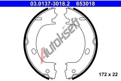 ATE Sada brzdovch elist - parkovac brzda AT 653018, 03.0137-3018.2