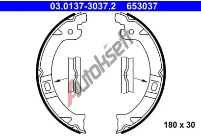 ATE Sada brzdov�ch �elist� parkovac� brzdy AT 653037, 03.0137-3037.2