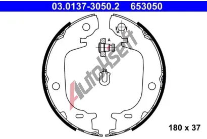 ATE Sada brzdovch elist parkovac brzdy AT 653050, 03.0137-3050.2