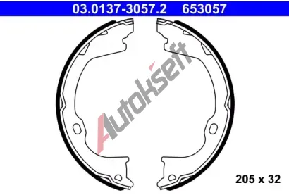 ATE Sada brzdovch elist parkovac brzdy AT 653057, 03.0137-3057.2