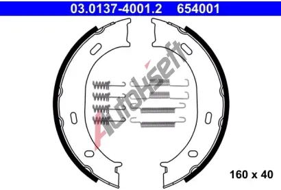 ATE Sada brzdovch elist - parkovac brzda AT 654001, 03.0137-4001.2