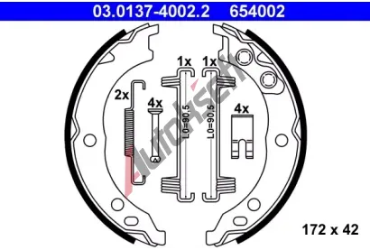 ATE Sada brzdovch elist - parkovac brzda AT 654002, 03.0137-4002.2