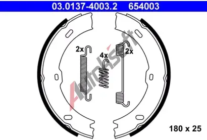ATE Sada brzdovch elist - parkovac brzda AT 654003, 03.0137-4003.2