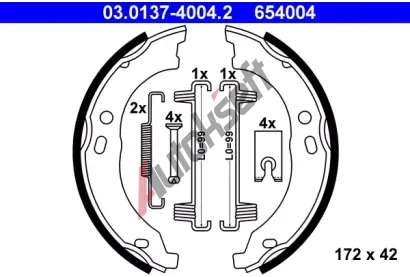 ATE Sada brzdovch elist - parkovac brzda AT 654004, 03.0137-4004.2