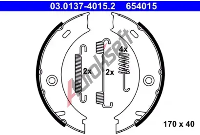 ATE Sada brzdovch elist - parkovac brzda AT 654015, 03.0137-4015.2