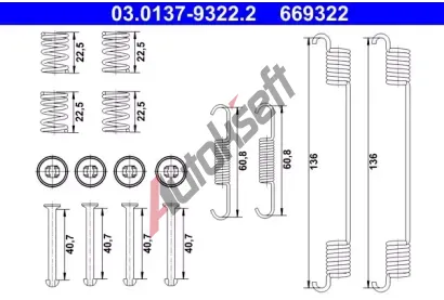 ATE Sada psluenstv brzdov elisti AT 669322, 03.0137-9322.2