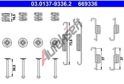 ATE Sada příslušenství parkovacích brzdových čelistí AT 669336, 03.0137-9336.2 ATE Sada příslušenství parkovacích brzdových čelistí AT 669336, 03.0137-9336.2