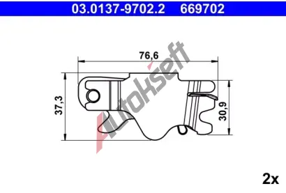 ATE Sada psluenstv parkovacch brzdovch elist AT 669702, 03.0137-9702.2