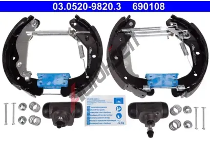 ATE Sada brzdových čelistí Original ATE TopKit AT 690108, 03.0520-9820.3 ATE Sada brzdových čelistí Original ATE TopKit AT 690108, 03.0520-9820.3