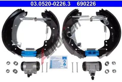 ATE Sada brzdových čelistí Original TopKit AT 690226, 03.0520-0226.3 ATE Sada brzdových čelistí Original TopKit AT 690226, 03.0520-0226.3