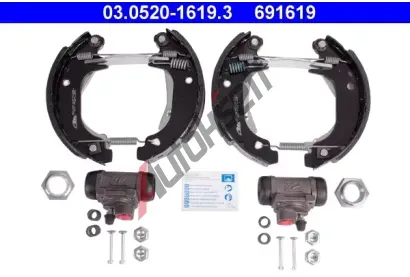 ATE Sada brzdových čelistí Original TopKit AT 691619, 03.0520-1619.3 ATE Sada brzdových čelistí Original TopKit AT 691619, 03.0520-1619.3