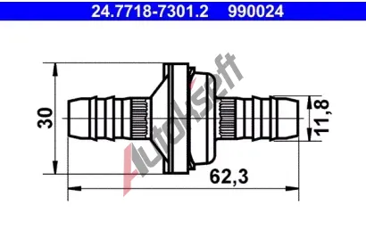 ATE Ventil podtlakov hadice AT 990024, 24.7718-7301.2