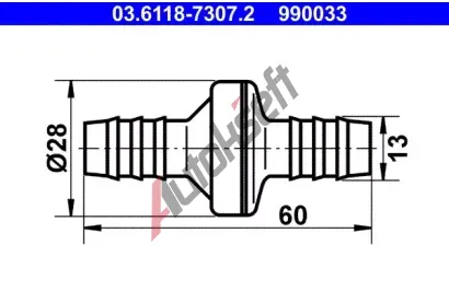 ATE Ventil podtlakov hadice AT 990033, 03.6118-7307.2