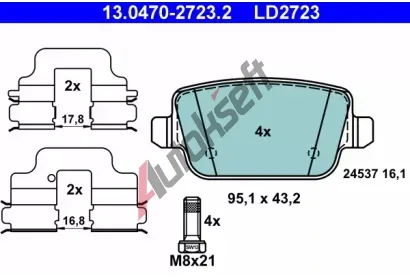 ATE Sada brzdovch destiek Ceramic AT 24537, AT LD2723