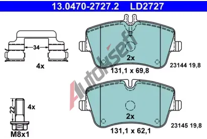 ATE Sada brzdovch destiek Ceramic AT 23145, AT LD2727
