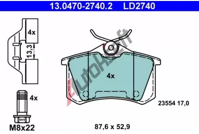 ATE Sada brzdovch destiek Ceramic AT LD2740, AT 23554