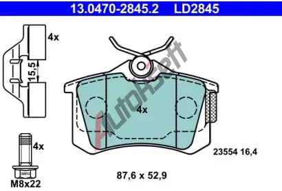 ATE Sada brzdovch destiek Ceramic AT LD2845, AT 23554