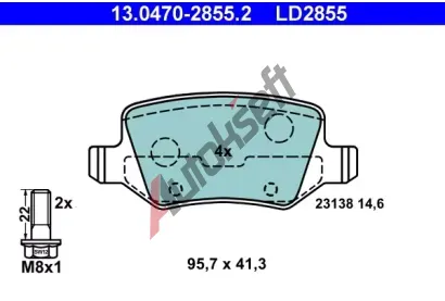 ATE Sada brzdovch destiek Ceramic AT 23138, AT LD2855