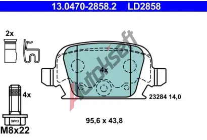 ATE Sada brzdovch destiek Ceramic AT 23284, AT LD2858