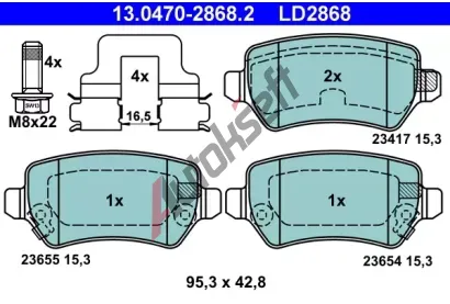 ATE Sada brzdovch destiek Ceramic AT LD2868, AT 23655