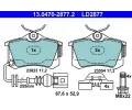 ATE Sada brzdovch destiek Ceramic ‐ AT LD2877