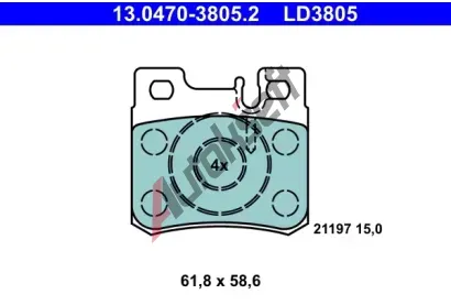 ATE Sada brzdovch destiek Ceramic AT 21197, AT LD3805