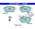 ATE Sada brzdovch destiek Ceramic ‐ AT LD3982