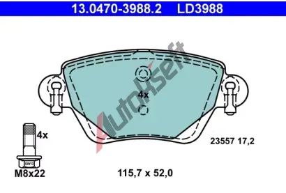ATE Sada brzdovch destiek Ceramic AT 23557, AT LD3988