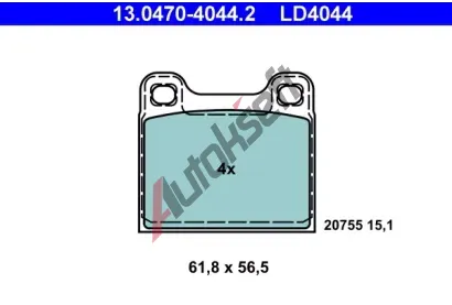 ATE Sada brzdovch destiek Ceramic AT LD4044, AT 20755
