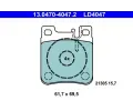 Sada brzdovch destiek ATE ‐ AT LD4047