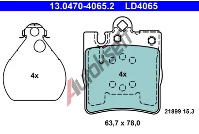 ATE Sada brzdovch destiek Ceramic AT LD4065, AT 21899