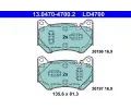 Sada brzdovch destiek ATE ‐ AT LD4700