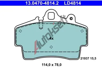 ATE Sada brzdovch destiek ATE Ceramic AT LD4814, 13.0470-4814.2