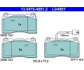 Sada brzdovch destiek ATE ‐ AT LD4851