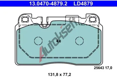 ATE Sada brzdovch destiek ATE Ceramic AT LD4879, 13.0470-4879.2