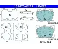 Sada brzdovch destiek ATE ‐ AT LD4892