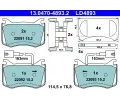 Sada brzdovch destiek ATE ‐ AT LD4893