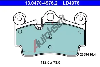 ATE Sada brzdovch destiek ATE Ceramic AT LD4976, 13.0470-4976.2