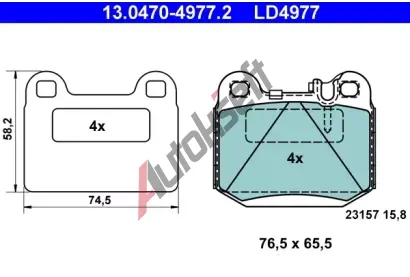 ATE Sada brzdovch destiek Ceramic AT 23157, AT LD4977