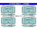 Sada brzdovch destiek ATE ‐ AT LD4990