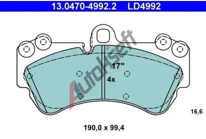 ATE Sada brzdovch destiek Ceramic AT 23692, AT LD4992