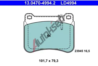 ATE Sada brzdovch destiek Ceramic AT 23945, AT LD4994