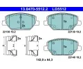 Sada brzdovch destiek ATE ‐ AT LD5512