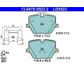 Sada brzdovch destiek ATE ‐ AT LD5523